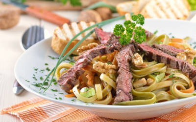 Tagliatelle mit Lammfilet