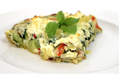 Fritatta mit Zucchini und Ziegenkäse