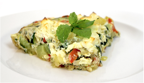 Fritatta mit Zucchini und Ziegenkäse